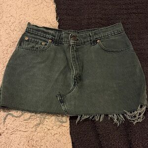 Levi’s Cut Off Dark Gray Mini Skirt